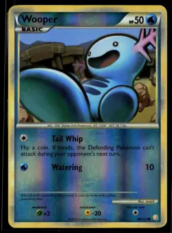 Wooper 88/123 HeartGold & SoulSilver Reverse Holo Common Pokemon - Image 1