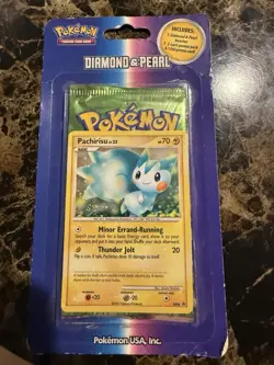 Pokemon TCG Diamond & Pearl 2 Packs (Booster + Promo) Foil Pachirisu - Image 1