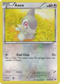 Pokemon - Axew - 86/101 - Common - Reverse Holo - BW - Noble Victories - NM - Image 1
