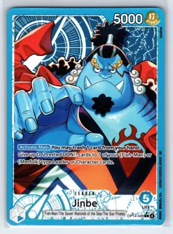 Jinbe OP14-040 Leader The Azure Sea's Seven One Piece Foil Near Mint - Image 1