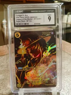 One Piece TCG Portgas D. Ace SP Alt Art Japanese CGC 9 OP12 Special ST13-011 - Image 1