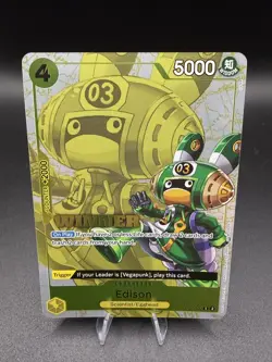 Edison OP07-100 Winner Promo One Piece TCG Championship Series Gold Stamp NM - Image 1