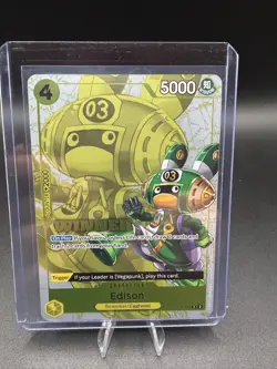 Edison OP07-100 Winner Promo One Piece TCG Championship Series Gold Stamp NM - Image 3