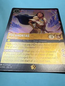Disney Lorcana Winterspell Pocahontas - Peacekeeper Cold Foil 22/204 Legendary - Image 2