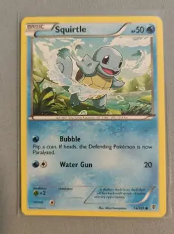 Pokemon TCG Squirtle 14/101 Plasma Blast Regular NM Card - Image 1