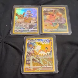 Pokemon TCG Sword & Shield Eevee Flareon Jolteon Holo Card Lot English 3 Cards - Image 1