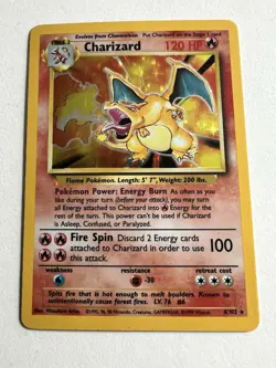 Charizard Base Set Holo Unlimited Card 4/102 - Image 1