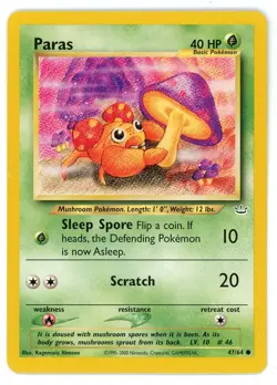 Paras 47/64 Neo Revelation Pokemon Card - Image 1