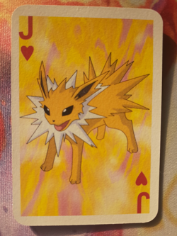 Pokemon Jolteon Jack of Hearts 1999 Mini Red Deck Playing Cards 2.5x1.75in NM x1 - Image 3