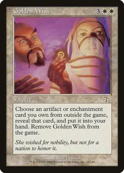 Golden Wish 1x MtG Judgment JUD PLAYED - Image 1