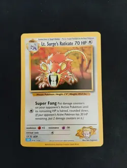 Pokemon - Lt. Surge's Raticate / Rattikarl - CLB 016/034 - Englisch - NM - Image 1