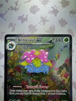 Pokemon Venusaur ex 198/165 SV: Scarlet & Violet 151 SAR Full Art Holo 340 HP - Image 2