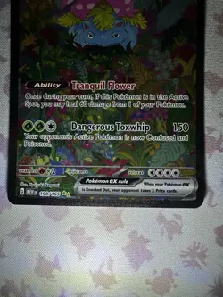 Pokemon Venusaur ex 198/165 SV: Scarlet & Violet 151 SAR Full Art Holo 340 HP - Image 3