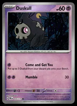 DUSKULL - 035/131 Common Prismatic Evolutions Pokemon Poke Ball Reverse NM - Image 1