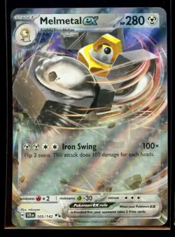 2024 Scarlet & Violet Series - Stellar Crown Melmetal ex #105 Double Rare Holo - Image 1