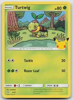 Turtwig 004/025 Promo McDonald's 25th Anniversary Promos Pokemon Near Mint - Image 1