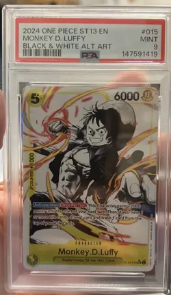 2024 ONE PIECE ST13- EN #015 MONKEY D. LUFFY BLACK & WHITE ALT ART - Image 1