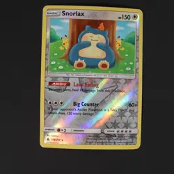 POKEMON CARD - SNORLAX - 158/214 - UNBROKEN BONDS - REVERSE HOLO HEAVY PLAY - Image 2