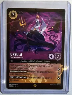 Disney Lorcana TCG Ursula's Return Sea Witch Queen 58/204 Non-Foil Card - Image 3