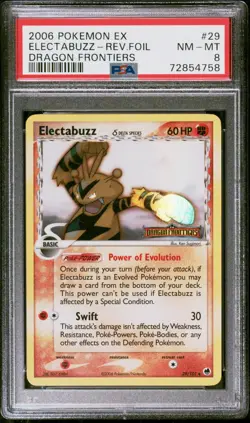 Pokemon Card Electabuzz 29/101 Reverse Holo EX Dragon Frontiers PSA 8 NM-MT - Image 1