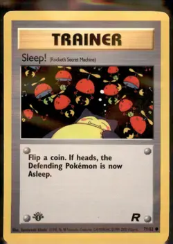 Pokemon Card - Team Rocket 79/82 - SLEEP! 1st Edition** - LP - Image 1