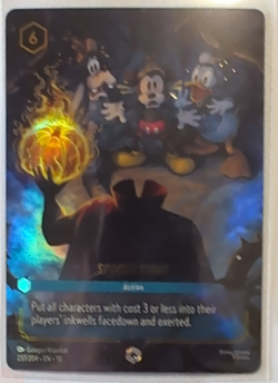 Disney Lorcana Spooky Sight Action Card Foil Gothic Signature 237/204 - Image 1