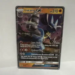 Pokemon Lucario GX SM100 Sm Promo Holo Stage 1 210 HP Cantankerous Beatdown GX - Image 1