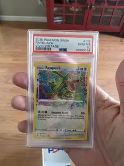 PSA 10 RAYQUAZA 138 AMAZING RARE VIVID VOLTAGE POKEMON - Image 1