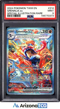 Pokemon 2024 Greninja ex 214/167 SIR Twilight Masquerade PSA 9 - Image 1