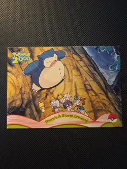 Pokemon Topps TC 2000 Movie Animation Edition There's A Storm Brewing (Snorlax) - Image 1