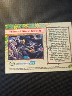 Pokemon Topps TC 2000 Movie Animation Edition There's A Storm Brewing (Snorlax) - Image 2