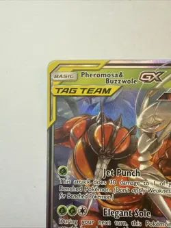 Pokemon 2019 Unbroken Bonds Tag Team Pheromosa & Buzzwole GX 1/214 Rare NM/LP - Image 4