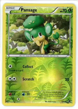 Pansage Reverse Holo 1/98 Emerging Powers Pokemon Card - Image 1