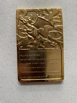 1999 Nintendo Burger King 23K Gold Plated CHARIZARD Trading Card - Image 2