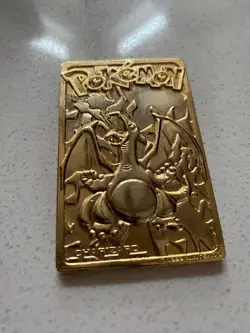 1999 Nintendo Burger King 23K Gold Plated CHARIZARD Trading Card - Image 3