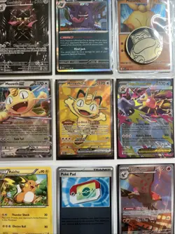 Page of Pokemon Cards including rare Meowth Ex perfect order, Gengar, and more - Image 2