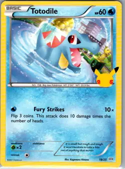 Totodile - 18/25 Non Holo McDonald's 25th Anniversary Promos - Pokemon Card - NM - Image 1