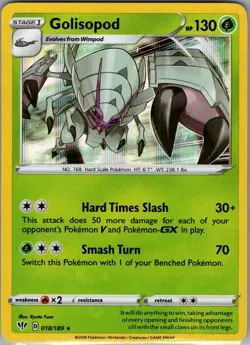 Golisopod 018/189 Holo SWSH03: Darkness Ablaze - Pokemon Card - NM - Image 1