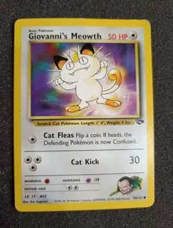 Giovanni's Meowth 74/132 Common - MP - Gym Challenge Pokemon Card - Image 1