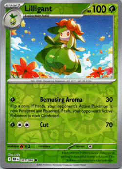 Lilligant 007/086 Reverse Holo Black Bolt English Pokemon Card - Image 1