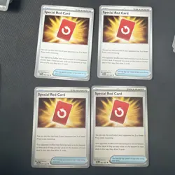 x4 Special Red Card 082/086 Chaos Rising Uncommon Mega Evolution Playset - Image 1