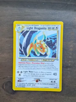 Light Dragonite 14/105 Neo Destiny Holo LP Pokemon Card - Image 1