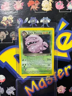 Dark Weezing Pokemon Card 60 HP Rare 14/82 #110 Holographic - LP - Image 1