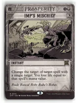 MAGIC: Outlaws Thunder Junction: Breaking News #15 Imp's Mischief-Rare.VO4 - Image 1