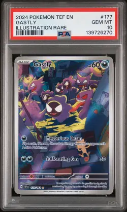 PSA 10 GASTLY 177/162 ILLUSTRATION RARE TEF EN-TEMPORAL FORCES POKEMON - Image 1
