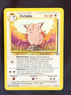 Clefable 17/64 Jungle Regular Pokemon Rare, LP See Photo - Image 2