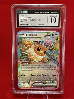 Pokemon TCG Eevee EX 075/131 Gem Mint CGC 10 GEM MINT - Image 3
