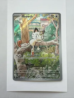 Pokemon Meowth 106/094 – Phantasmal Flames – English IR (Illustration Rare) NM - Image 1