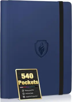 9 Pocket Card Binder for 540 Cards, PU Cover Trading Card Binder, Sturd - Image 3