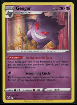 Gengar 066/196 Lost Origin Rare Holo Pokemon - Image 1